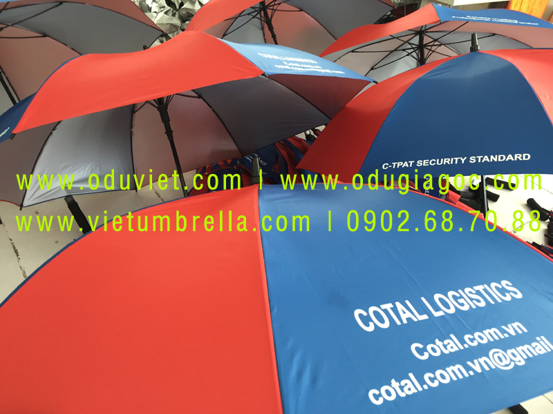 xưởng sản xuất ô dù cầm tay in logo quảng cáo